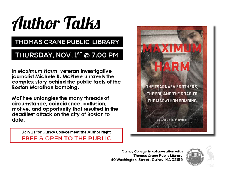 Author Talks: Michele McPhee | Maximum Harm | Thomas Crane Library