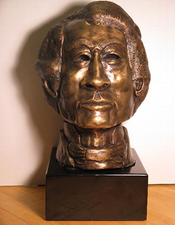 Frederick Douglass Bronze Head by Quincy College Instructor, David Englund