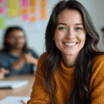 Woman is in Classroom.